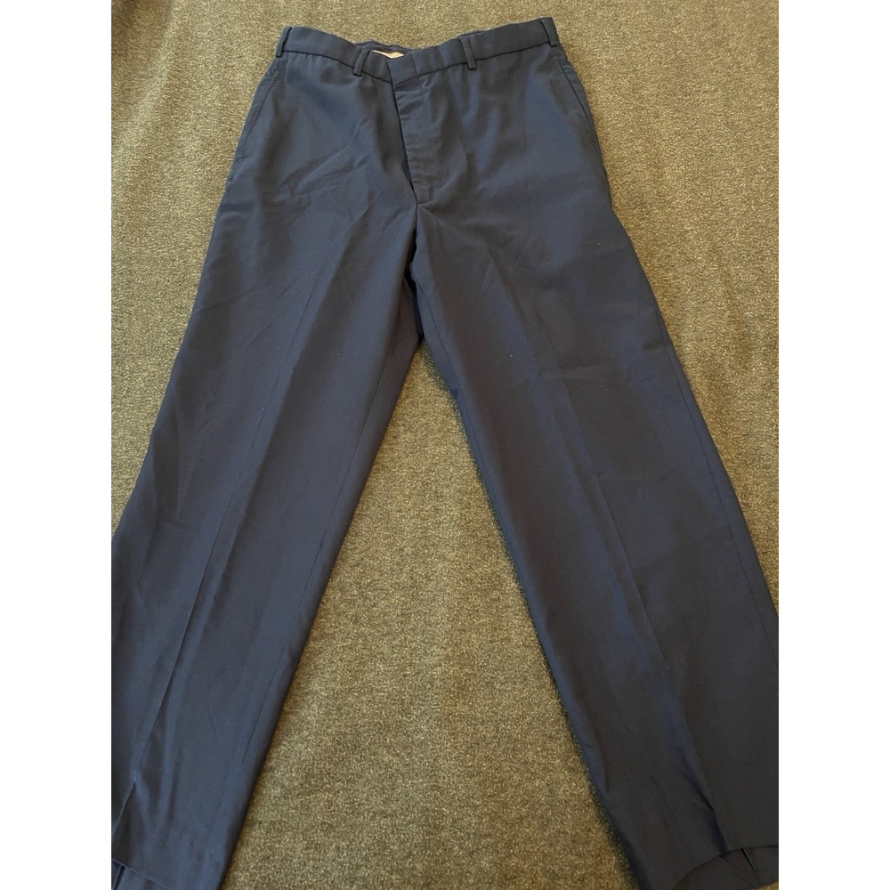Bremen Bowdon Defense Logistics Men's Blue Trousers Sz 36R Wool Blend